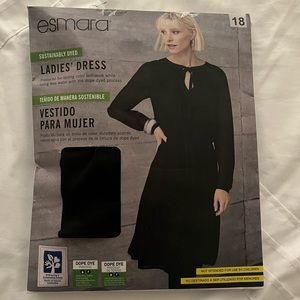 NIB - MIDI Black Dress - size 18 - Esmara